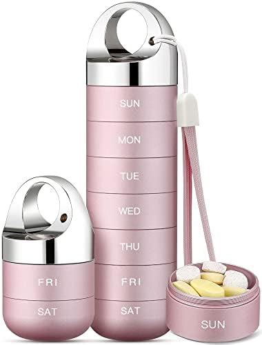 2 metal pill box|metal weekly pill containers.